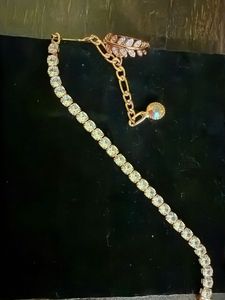 Rose gold Jewelry Set - Ring, Earrings &amp; Bracelet