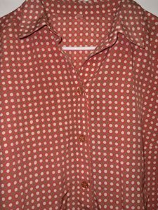 Retro Polka Dot Button-Up Shirt