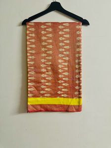 Pure Chinnori Silk With Ikkat Pattern