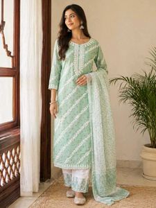 2 Beautiful Mint Green Kurta Set