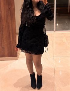 NEWME Black Floral Mini Dress