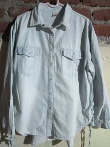 it's girls oversized denim shirt