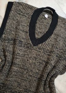 Cozy V-Neck Knit Tunic Top