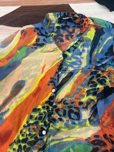 Colorful Sheer Blouse