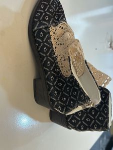 Stylish Black Lace Accent Heels
