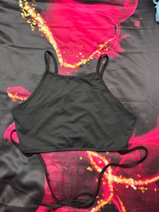 Black Lace-Up bralette