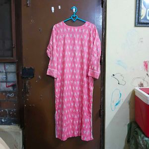 Pink Printed Kurta Set with Pants