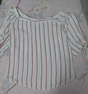 Off-Shoulder Striped Top