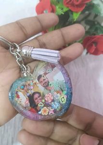 Resin Heart shaker Keychain