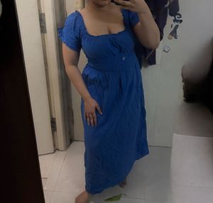 H&amp;M Blue Poplin Dress