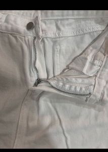 Chic White Distressed Flare Pants