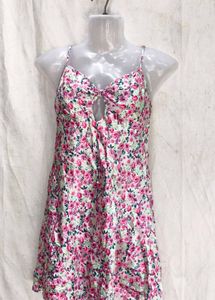 I. Floral Print Mini Dress