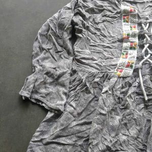 Bohemian Style Embroidered Tunic Top