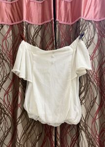 Elegant Off-Shoulder White Top