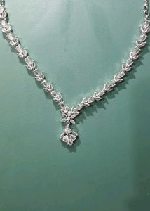 Elegant Silver Tone Necklace Set