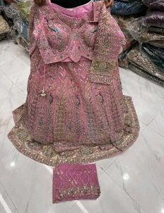 Stunning Lilac Embroidered Lehenga Choli Set