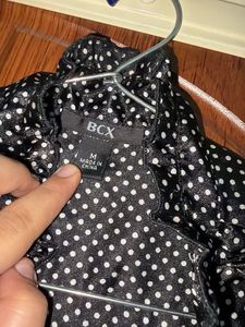Chic Black &amp; White Polka Dot Top