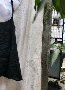 5247. Black Mini Slip Dress