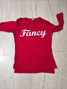Red "Fancy" Long Sleeve Top