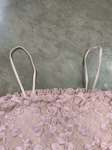 Beautiful Lace Rose Crop Top