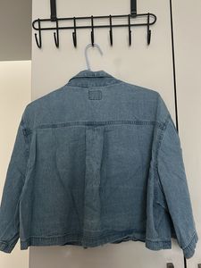 Blue Denim Cropped Shirt