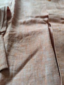 Men's Linen Kurta peach colour.
