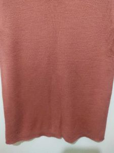 Orange collar Polo Top with zigzag black trim