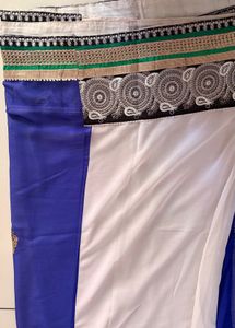 Royal Blue Embellished Saree
