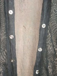 Sheer Black Kimono Shrug Long