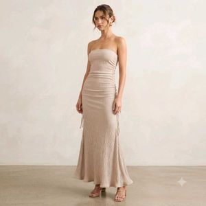 Chic Ruched Maxi Skirt