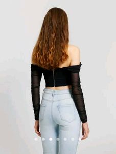 Savana Off-Shoulder Mesh Top