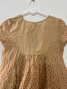 Boho Print Short Sleeve Kurta Top