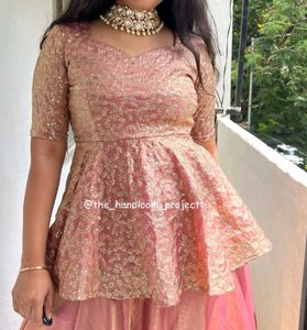 Stunning Peplum Lehenga Choli Set