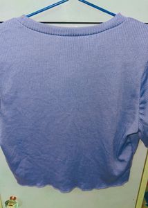 lavender Ribbed Crop Top
