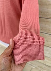 Unisex Waffle Knit Pullover Sweater