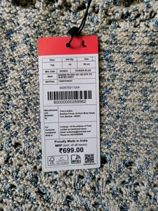 Zudio Tender Blue Crop Top