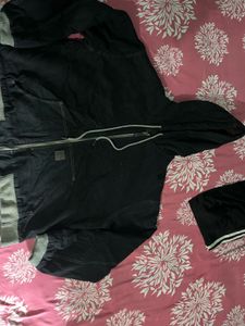 Men's Black Full Zip Hoodie Jacket