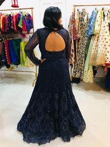Elegant Navy Blue Lehenga Choli