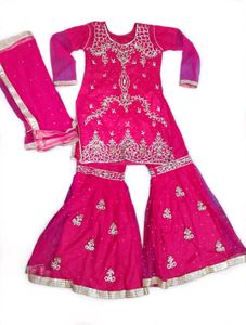 Vibrant Pink Embroidered Kurta Set
