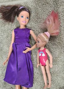 Barbie Doll Set with Purple Dress