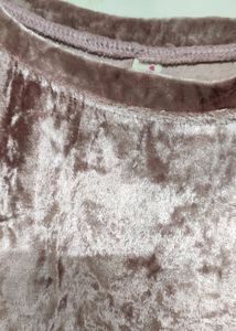 Pink Velvet Crop Top Size Small