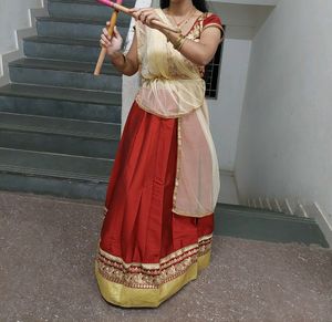 Lehenga#ghagra Red Color  Very Good In Condition