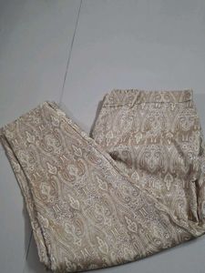 Paisley Pattern Cropped Pants