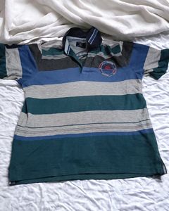 Authentic Monte Carlo Striped Polo T Shirt