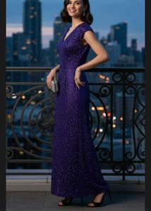 Purple Sequin Party Dress