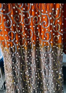 Y2K vintage Stunning Embellished Orange Kurta