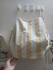 yellow wrap backless top