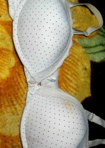 silk White Polka Dot Bra