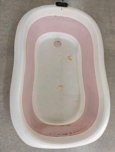 SYGA Baby Bathtub with Removable Pink Cushion