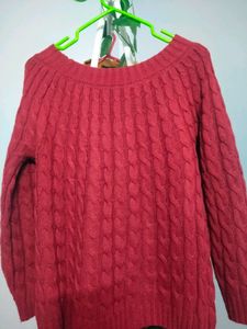 Off shoulder Knitted sweater